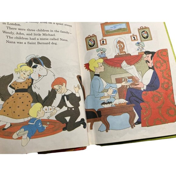 Walt Disneys Peter Pan And Wendy Hardcover 1981 Grolier Book Club Edition Random - Picture 9 of 16